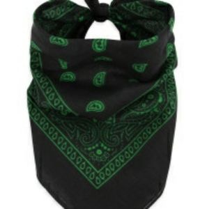 Fashion Bandana Black Green Headwear New